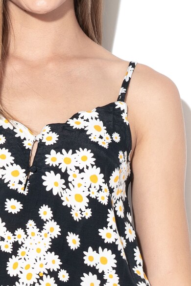 Only Top cu imprimeu floral si garnituri valurite Daisy Femei