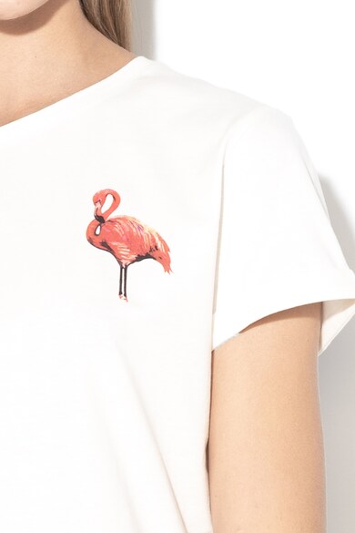 JdY Tricou lejer cu imprimeu grafic Flamingo Femei