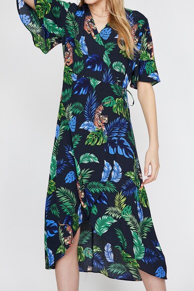 KOTON Среднодълга рокля с тропическа шарка Жени
