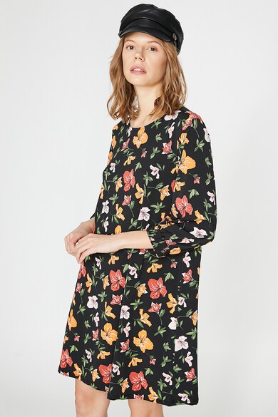 KOTON Rochie lejera cu model floral si croiala dreapta Femei