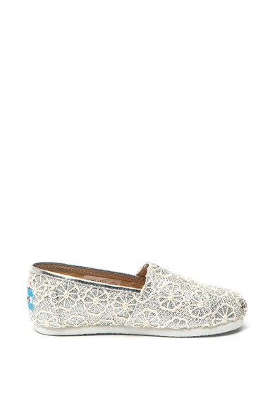 TOMS Pantofi slip-on cu particule straucitoare si strat exterior de dantela Classic Fete