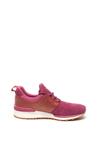 New Balance Pantofi sport slip-on de piele si plasa, cu FreshFoam 574 Femei