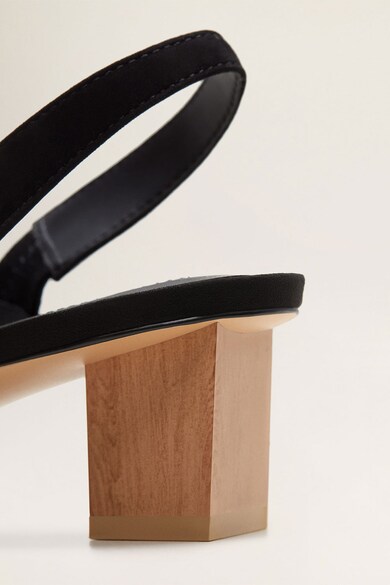 Mango Кожени обувки Crose с дървен ефект на тока Жени