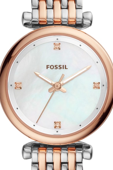 Fossil Ceas analog incrustat cu zirconia Femei