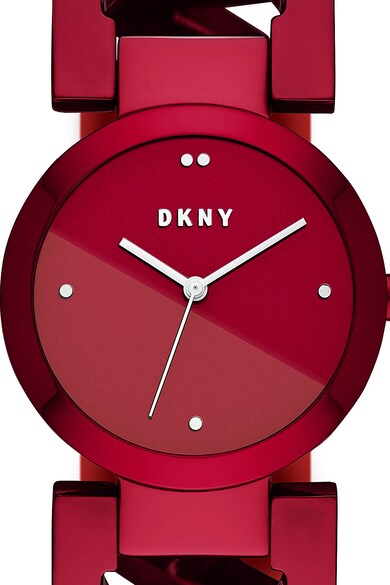 DKNY Ceas rotund din aliaj, cu logo pe cadran Femei