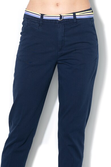 Tom Tailor Pantaloni chino cu lungime crop si curea Femei