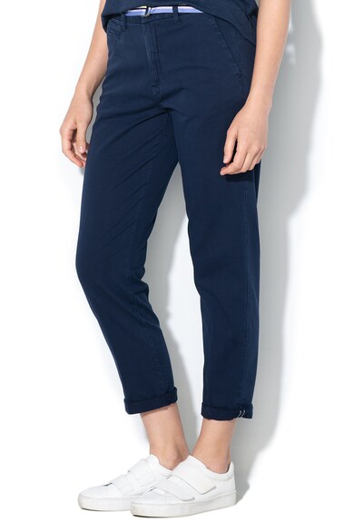 Tom Tailor Pantaloni chino cu lungime crop si curea Femei