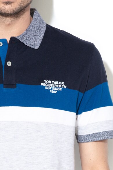 Tom Tailor Tricou polo din material pique cu broderie Barbati