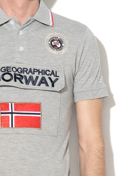 Geographical Norway Kayfour galléros póló fedőlapos zsebbel az elején férfi
