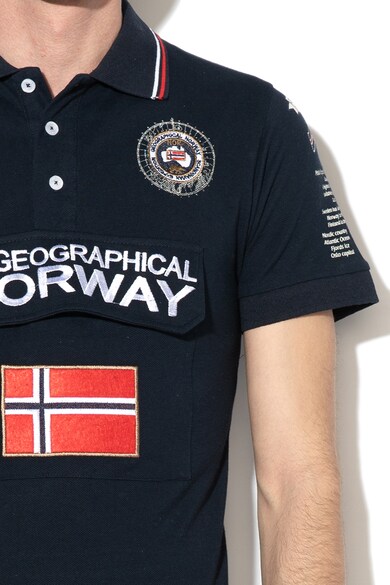 Geographical Norway Kayfour galléros póló fedőlapos zsebbel az elején férfi