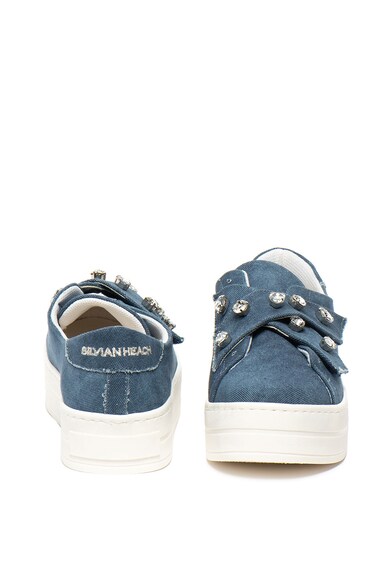 Silvian Heach Pantofi flatform cu aspect de denim si aplicatii de paiete Pocoata Femei