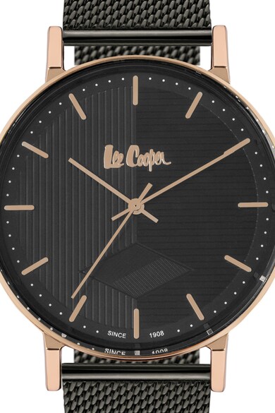 Lee Cooper Ceas analog cu bratara metalica cu aspect de plasa Barbati