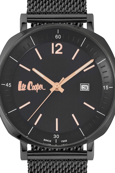 Lee Cooper Овален часовник с метална верижка Мъже