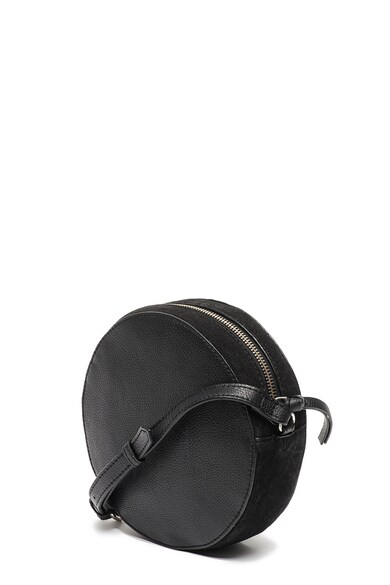 Pieces Geanta crossbody rotunda de piele intoarsa si piele Edith Femei