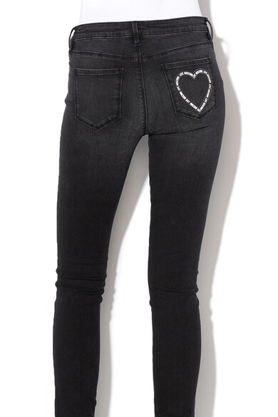 Love Moschino Blugi skinny cu detalii logo Femei