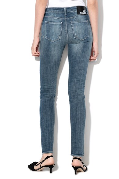 Love Moschino Mosott hatású skinny fit farmernadrág női