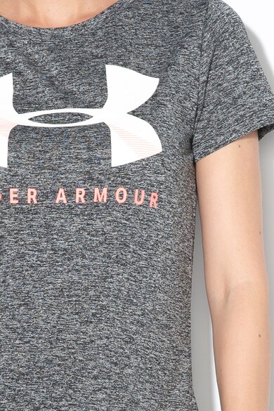 Under Armour Tech Graphic laza fazonú fitneszpóló gumis logómintával női