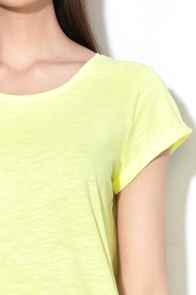EDC by Esprit Памучна тениска с навити подгъви Жени