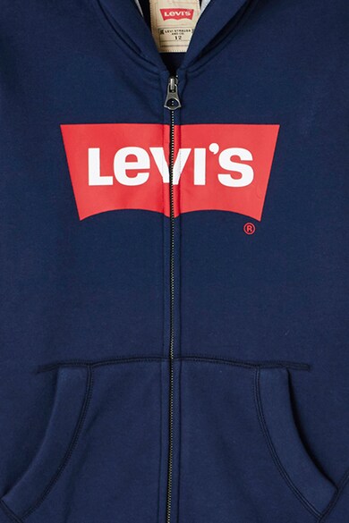 Levi's Kids Logómintás kapucnis cipzáros pulóver Fiú