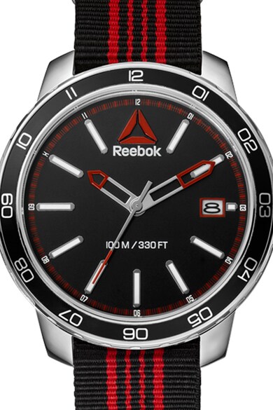 Reebok Овален часовник с раирана каишка Мъже