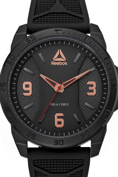 Reebok Ceas rotund cu o curea de silicon Barbati