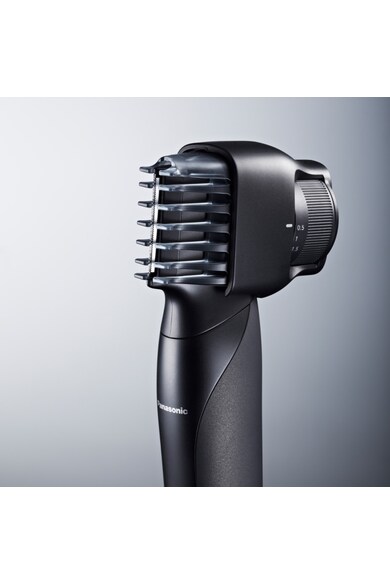 Panasonic Trimmer pentru barba si par corporal  , 3 in 1, Wet & Dry, accesoriu de tuns 0.5-10 mm, Negru Barbati