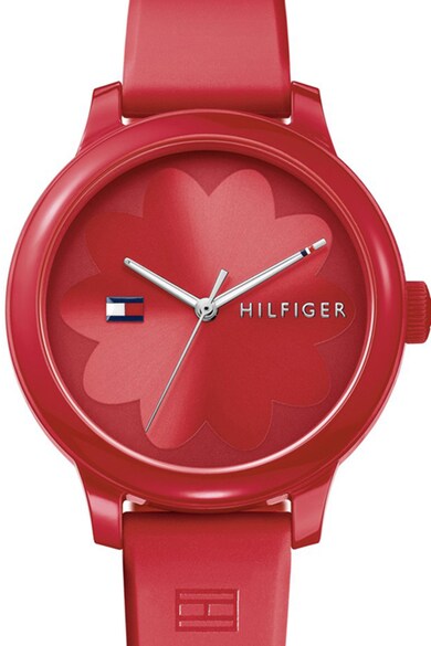 Tommy Hilfiger Ceas rotund cu o curea de silicon Femei