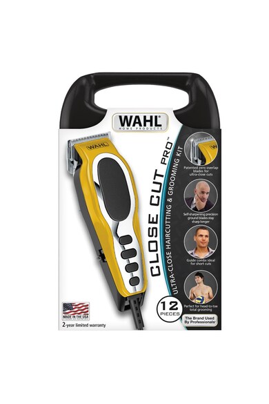 Wahl Aparat de tuns  CloseCut, 1.5 - 13 mm, 6 Accesorii, Galben Barbati