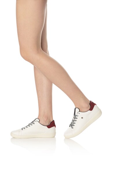 U.S. Polo Assn. Pantofi sport de piele ecologica cu sireturi cu pete decorative Femei