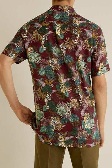 Mango Риза Icaria с тропически десен Мъже