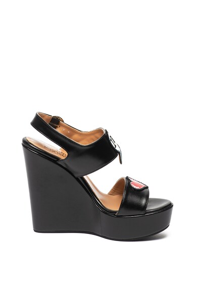 Love Moschino Sandale wedge de piele ecologica Femei