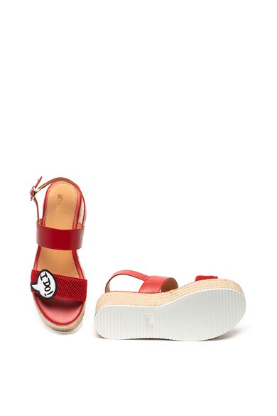 Love Moschino Sandale wedge de piele ecologica Femei