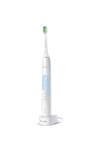 Philips Sonicare Periuta de dinti sonica electrica  ProtectiveClean /68, 3 moduri, 1 capat de periere, functie BrushSyn, Numar de miscari/minut 62000, senzor de presiune, Alb/Albastru Femei