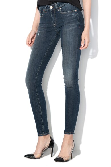 Only Blugi skinny cu aspect decolorat Alba Femei