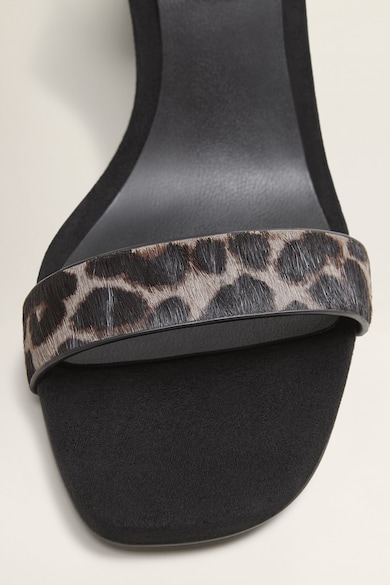 Mango Sandale de piele cu par scurt, si model animal print Judd Femei