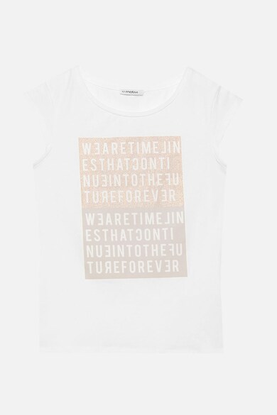 Motivi Памучна тениска с текстова шарка Жени