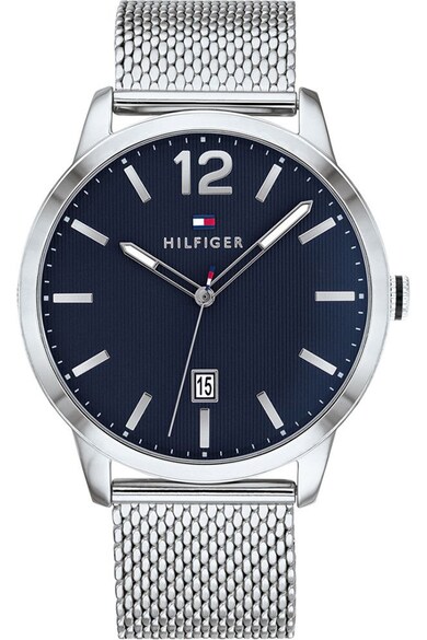 Tommy Hilfiger Ceas rotund cu bratara cu aspect de plasa Barbati