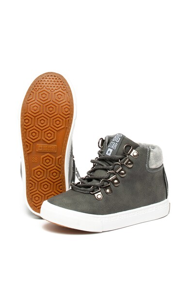 Big Star Pantofi sport mid-high de piele ecologica si material textil Fete