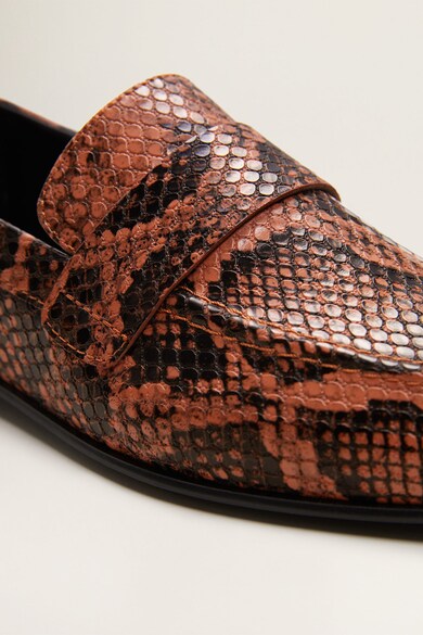 Mango Pantofi loafer cu aspect de piele de sarpe Cosmo Femei