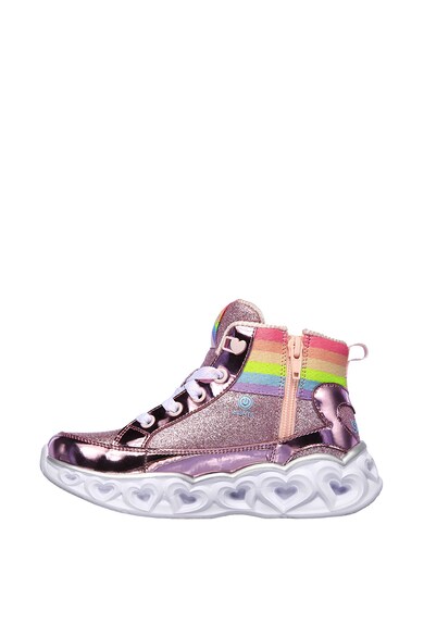 Skechers S-Lights®-Rainbow Diva középmagas szárú sneaker lakkozott részletekkel Lány