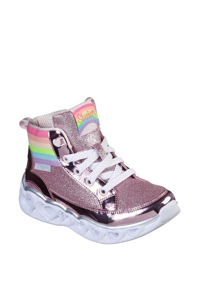 Skechers S-Lights®-Rainbow Diva középmagas szárú sneaker lakkozott részletekkel Lány