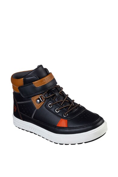 Skechers Pantofi sport mid-high de piele ecologica Direct Pulse Civix Baieti