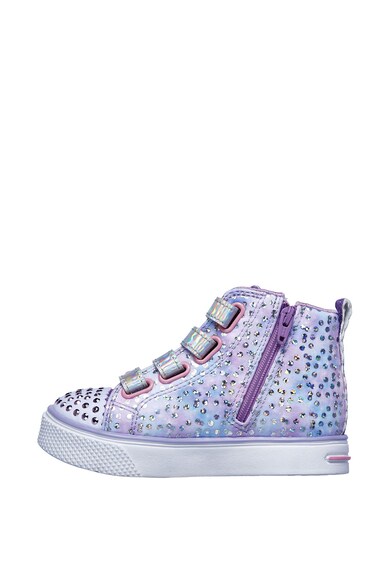 Skechers Pantofi sport mid-high cu strasuri si LED-uri Twinkle Breeze Fete