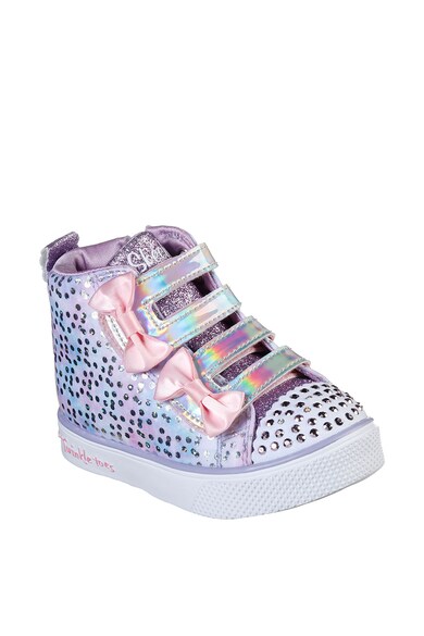 Skechers Pantofi sport mid-high cu strasuri si LED-uri Twinkle Breeze Fete