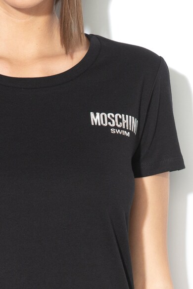 Moschino Памучна тениска с овално деколте Жени