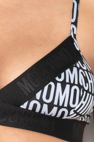 Moschino Sutien cu cupe triunghiulare, cu model logo Femei