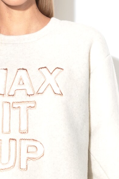 Max&Co Bluza sport din material fleece cu model text Drago Femei