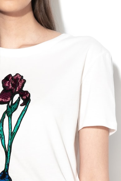 Max&Co Тениска Doppiere с флорална апликация Жени
