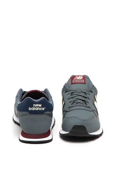 New Balance Pantofi sport de piele ecologica, cu logo 500 Barbati