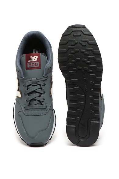 New Balance Pantofi sport de piele ecologica, cu logo 500 Barbati